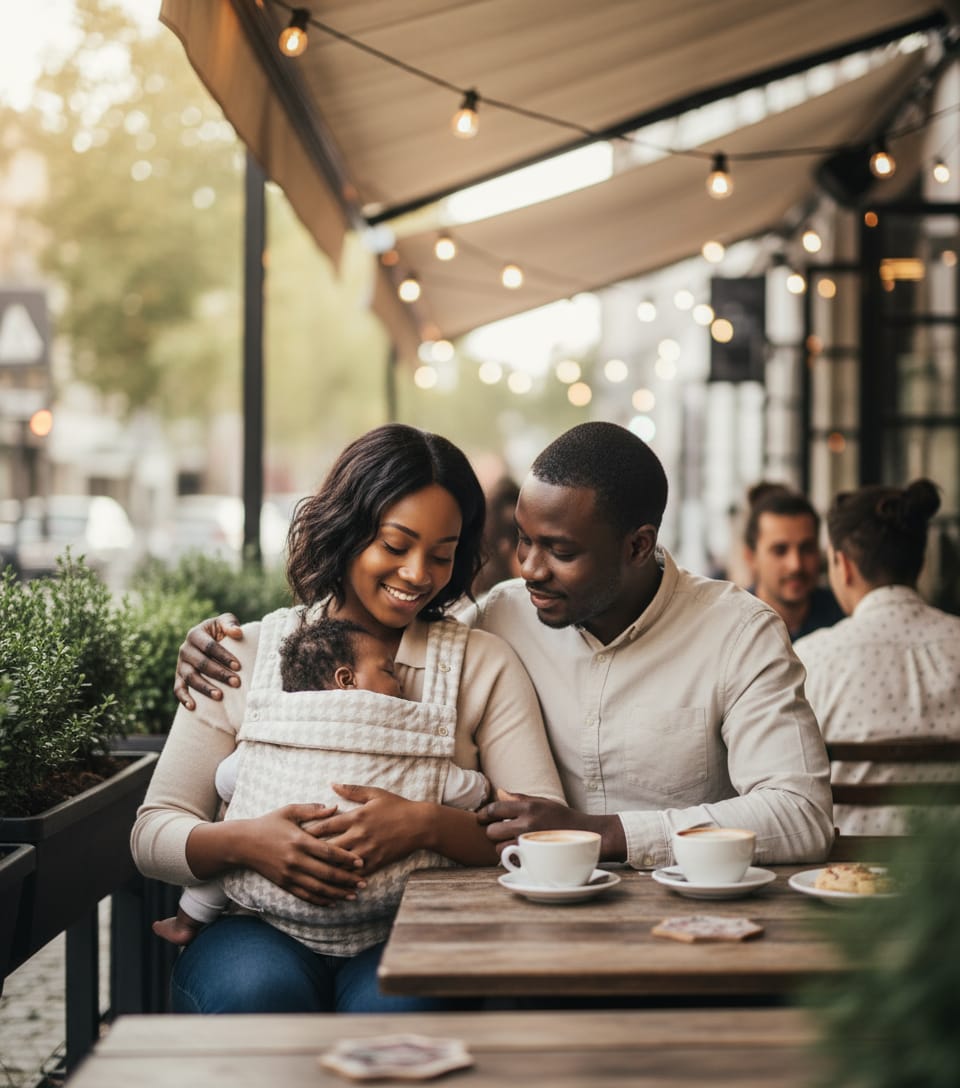 Porte-bébé ergonomique motif pied-de-poule .